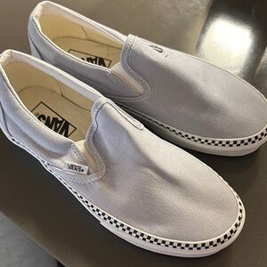 Vans Women’s Light Gray Slip-On Sneakers